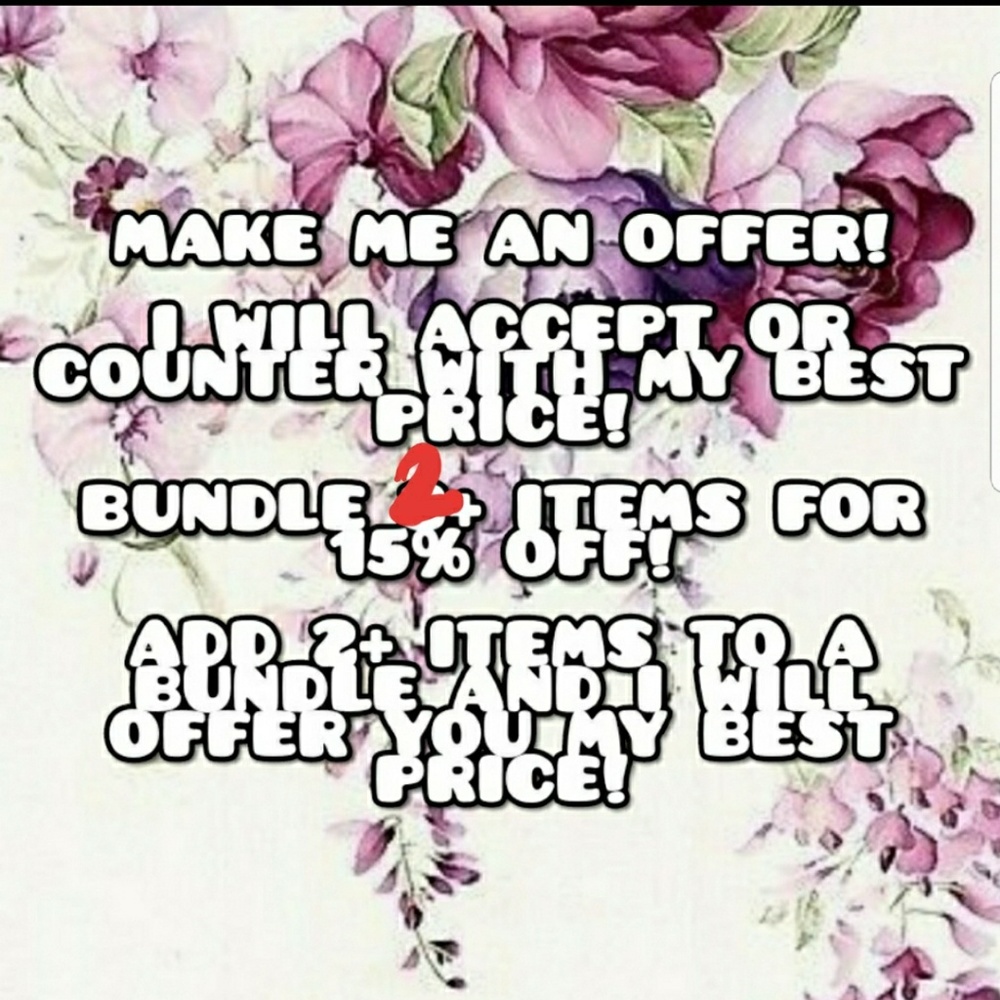2 ITEMS=15% OFF ✔ MAKE AN OFFER! ❤❤ BUNDLES!